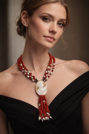 Collana Rajola Donna in Pietre dure Corallo 54-429-1 - 54-429-1